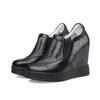 Altura interna 12 cm Sapatos femininos Primavera e verão Sapatos de malha Sola grossa Sapatos brancos Sapatos femininos de salto super alto All-match Mesh Casual Platform Shoes