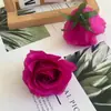 Rosa Redonda Multicor Tecido de Seda Cabeça de Rosa Decoração de Salão de Banquetes de Hotel Flores Artificiais Materiais de Flores Simuladas Decoração de Salão de Banquetes de Hotel