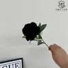 Flor Rosa de Veludo Artificial com Pérolas, Flor Rosa Única de Veludo para Decoração de Casa, Atacado Dropshipping Transfronteiriço