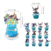 Versión Película Stitch Tema Cumpleaños Decoraciones Banner Bandera Pastel Set de Globos Transfronterizo