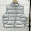 Chaleco de Plumas Corto de Moda para Mujer 90% Plumón de Pato Blanco Estilo Acanalado Otoño Invierno Chaleco Ligero con Cuello Alto para Mujer