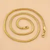 Collar de Cadena Hueso de Serpiente Redondo, Acero de Titanio Chapado en Oro de 18 Quilates, Estilo Pareja, Cadena Lisa Moderna y Versátil, Cadena de Clavícula Redonda de Alta Gama