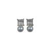 Nuevos Pendientes de Perlas de Moda, Pendientes de Alta Gama, Estilo Simple, Pendientes de Perlas de Diamantes Cuadrados, Pendientes, Venta al por Mayor Listos para Usar