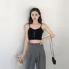 Produto de Bem-Estar: Camisole Versátil com Bojo, Estilo Curto, Adequada para Usar por Cima ou em Camadas, Caimento Justo, Valoriza a Silhueta, Regata Básica para Mulheres