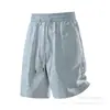 Conjunto Elegante de Dos Piezas de Camisa de Alta Gama con Mangas Cortas y Shorts para Hombre, Cardigan Fresco de Verano de Media Manga, Ropa Deportiva Casual
