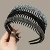 Faixa de Cabelo Aveludada com Gypsophila Ondulada com Grampo de Cabelo Dentado Antiderrapante Adorno de Cabeça Faixa de Cabelo Removedora de Maquiagem Feminina Lavagem de Rosto de Verão Feminina