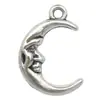 35 Tipos de Accesorios para Joyería Retro de Aleación DIY, Sol Plateado Antiguo, Estrella, Luna, Colgante para Collar, Pulsera, Materiales