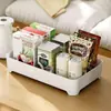 Bandeja de drenaje para taza de agua, bandeja de doble capa para el hogar, bandeja rectangular para té, bandeja para frutas, cesta de drenaje creativa de plástico