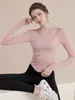 Traje Deportivo para Mujer Manga Larga Hombro Hueco Cintura Alta Pantalones de Yoga Adelgazantes Secado Rápido Transpirable Ropa de Fitness Estilo Femenino Ropa de Mujer