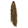 Peluca de Cola de Caballo para Mujer Mediana y Larga Rizada Maíz Caliente Cola de Caballo Alta Cabello Artificial Natural Rojo Ciber Trenza Correa Cola de Caballo Cola de Caballo Falsa