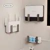 Rack de Posicionamento de Roteador Rack de Armazenamento Wifi Suporte Adesivo de Parede Suporte Caixa de Armazenamento Sem Furos