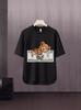 Nueva camiseta de manga corta para hombre, estilo coreano de verano, moderna, sencilla, de media manga, estilo Hong Kong, holgada, informal, de marca.