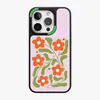 Design Floral Simples com Painel Traseiro Intercambiável, Capa Magnética Forte para iPhone 15 Pro Max, Tampa de Painel Traseiro Substituível para iPhone 14