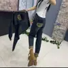 Jeans Rectos Estilo Nuevo de Primavera Pantalones Torre para Mujer Talla Grande Sueltos Ligeramente Gordos M Forma de Pera Pantalones de Pierna Gruesa