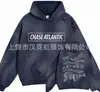 Sudadera con capucha casual de alta calle transfronteriza Kanye Kanye Tinta Splash Lavado a la tinta Daño Gradiente Tendencia Fresca Sudadera con capucha Chaqueta
