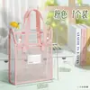 Bolsa de mano engrosada para documentos, bolsa transparente para el examen de ingreso a la universidad, bolsa de examen para estudiantes, bolsa de almacenamiento impermeable de gran capacidad
