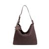 Bolso de Hombro Único de Gama Alta para Axila, Bolso Tejido de Gamuza Escarchada Retro para Mujer, Bolso Tote de Mano Estilo Perezoso, Moderno