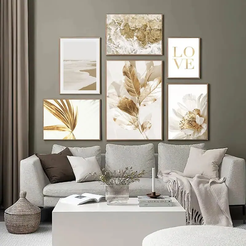 Golden-White-Flower-Leaves-Pic