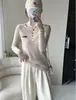 Fábrica de Suéteres Dalan Source Suéter de Punto con Cuello en V para Mujer, Camisa Base de Manga Larga Ajustada para Otoño e Invierno, Top Interior Amigable con la Piel