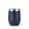 Taza de Huevo Transfronteriza Mini 12 oz Cáscara de Huevo Acero Inoxidable 304 Doble Capa Vacío Taza de Huevo Color Sólido Simple Forma de U Taza de Barriga Grande