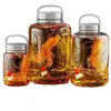 Botellas de vidrio de grado alimenticio para hacer licores infusionados, frascos sellados para uso doméstico con grifo, frascos para encurtidos, frascos especiales para verduras encurtidas y botellas de vino de mirto al por mayor