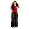 Conjunto de Verão para Meninas 2026 Nova Moda Infantil Colete Roupas de Verão Estilo Coreano Conjunto para Meninas Novo Toque de Alto Padrão