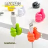 Organizador de Cables con Gancho para Pulgar Almacenamiento Multifuncional de Cables de Datos Gancho Adhesivo sin Perforaciones Cable Fijo para Hub Cargador