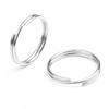 Anillo doble de acero inoxidable 304 de 0,5 a 1,2 mm, con forma de caballo, llavero con hebilla de conexión, accesorios de joyería DIY.