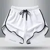 Venta al por mayor del fabricante Exportación transfronteriza Pantalones cortos de seda helada para hombre Verano Tres puntos Pantalones deportivos de playa Secado rápido Correr Fitness Entrenamiento