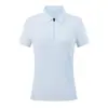 Nova Camisa Polo com Zíper, Proteção Solar de Verão, Sensação Fresca, Antibacteriana, Alta Elasticidade, Antirrugas, Top Leve para Homens e Mulheres, Manga Curta