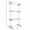 Tendedero plegable transfronterizo, nuevo tendedero multifuncional de doble barra con forma de ala de pie, perchero multicapa móvil y plegable