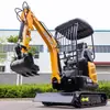 Fábrica de Origen HT18C Excavadora Compacta de Orugas Proyecto de Construcción de Infraestructura de Recuperación de Tierras Agrícolas Mini Excavadora Hidráulica Multifuncional
