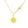 Collar de Navidad Brillante Pequeño Copo de Nieve Dorado Colgante Collar Moda para Mujer Enviar Joyería Elegante de Lujo