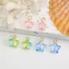 Colgante de pentagrama de material de vidrio, estilo de colgante único, pasador de bola de cuentas opcional, joyería de cuentas DIY, accesorios de estrella, piezas pequeñas