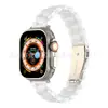 Para Apple watch pulseira de resina com três contas Nova Apple 8 ultra pulseira transparente de resina em estoque