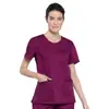 Tops Cirúrgicos de Gola V Mais Vendidos da Amazon, Uniformes Cirúrgicos Transfronteiriços Europeus e Americanos para Hospitais Médicos e de Animais, Atacado Personalizado