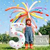 Globos de fuegos artificiales de tira larga de color dopamina para exteriores, accesorios para fotos infantiles, montaje de decoración de cumpleaños para niños y niñas