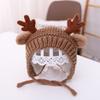 Gorro de Bebé Otoño e Invierno Gorro de Lana de Niño Oreja de Asta Protección para las Orejas de Niña Gorro Tejido Gorro Cálido de Terciopelo para Niños