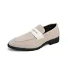 Botas Mocassim Retro Fosco Masculinas Tamanho Grande Moda Bico Fino Para Ir ao Trabalho Estilo Britânico Formal de Negócios Casual Sapatos de Couro