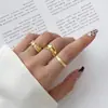 Anillo de Plata de Ley S925 Versión Coreana para Mujer, Diseño de Nicho con un Estilo Minimalista Fresco, Anillo Abierto Ajustable