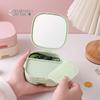 Nuevo espejo cosmético multifuncional caja de almacenamiento de joyas con cajón para peine almacenamiento de aretes espejo plegable para tocador