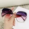 Gafas de sol poligonales sin montura de estilo coreano que cambian de color con diamantes para mujer y gafas de sol de alta gama para exteriores para tomar fotografías para hombre