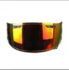 Casco de Motocicleta Negro con Lente Grande Color Té Negro con Recubrimiento Plateado, Accesorios Coloridos para Motocicleta para Montar, Unisex, Visión Nocturna, Transmite Luz