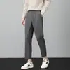 Pantalones Cortos de Verano para Hombre, Caídos, Resistentes a las Arrugas, No Planchar, Ligeramente Rectos y Ligeramente Holgados, Pantalones Casuales de Trabajo para Hombre