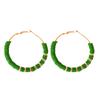 55295 Pendientes de Cerámica Blanda de Círculo Grande Geométrico Bohemio Joyería para Celebridades de Internet Europea y Americana pendientes