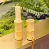 Tubo de Batom em Madeira de Bambu Estilo Chinês com Borla, Tubo Herbal Erva Roxa, Tubo de Batom, Tubo Vazio DIY com Logo