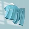 Conjunto de Ropa de Casa de Modal para Niñas, Conjunto de Pijama Transpirable de Sensación Helada Fina para Niñas, Adecuado para Niños Mayores, Traje para Aire Acondicionado en Casa