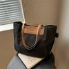 Bolsa tote feminina de grande capacidade, nova moda, simples, de cor sólida, bolsa de ombro para viagem, casual, multifuncional, bolsa de mãe portátil