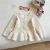 Liquidação Roupa Infantil Estilo Coreano Outono Menina Kt Suéter Franzido Malha Macia Top Moda Outono e Primavera