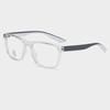 Nuevo armazón de gafas para miopía ultraligero TR90 para jóvenes, patilla bicolor de seda, para hombres y mujeres, mismo armazón, gafas lisas anti luz azul